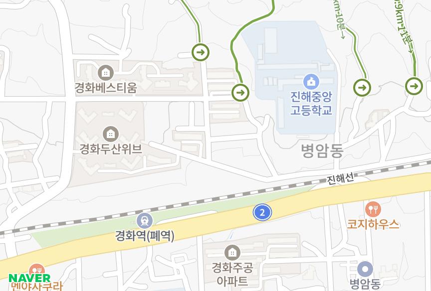 경상남도 창원시 진해구 경화동 혜성빌라 위치·실거래 시세 지도