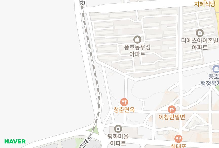 경상남도 창원시 진해구 풍호동 유일타워빌라 위치·실거래 시세 지도