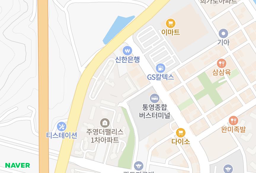 경상남도 통영시 광도면 죽림리 통영다임솔카운티 위치·실거래 시세 지도