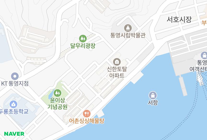 경상남도 통영시 도천동 만복도천비취맨션1차 위치·실거래 시세 지도
