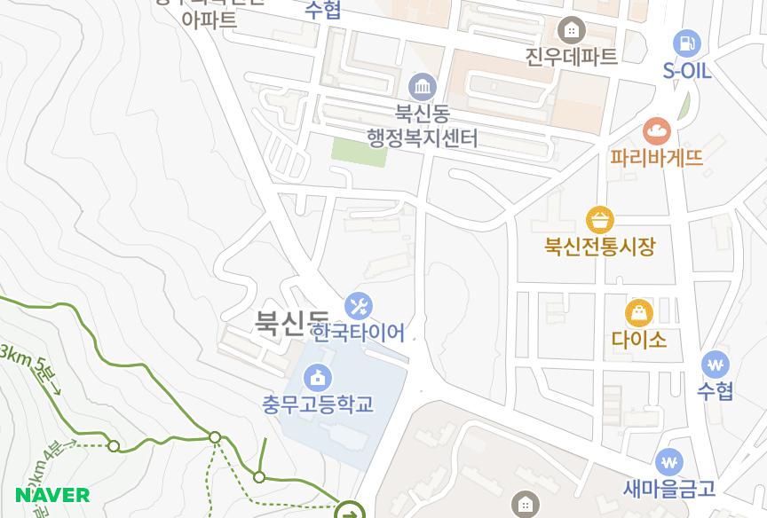 경상남도 통영시 북신동 진우하이야트맨션 위치·실거래 시세 지도