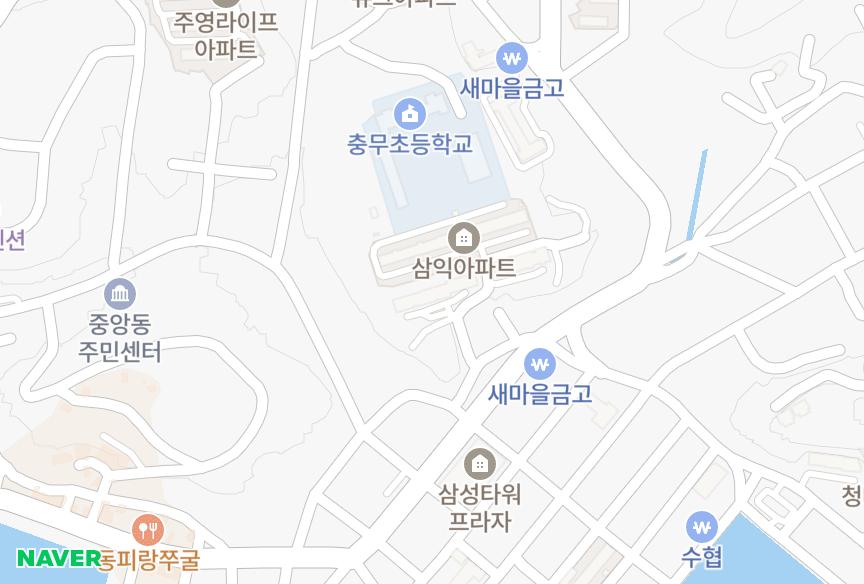 경상남도 통영시 정량동 대우미리내 위치·실거래 시세 지도