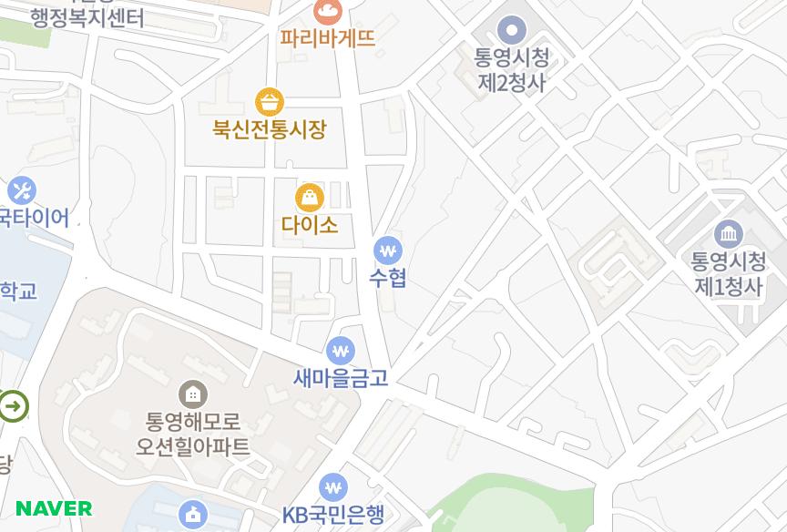 경상남도 통영시 북신동 송림데파트 위치·실거래 시세 지도