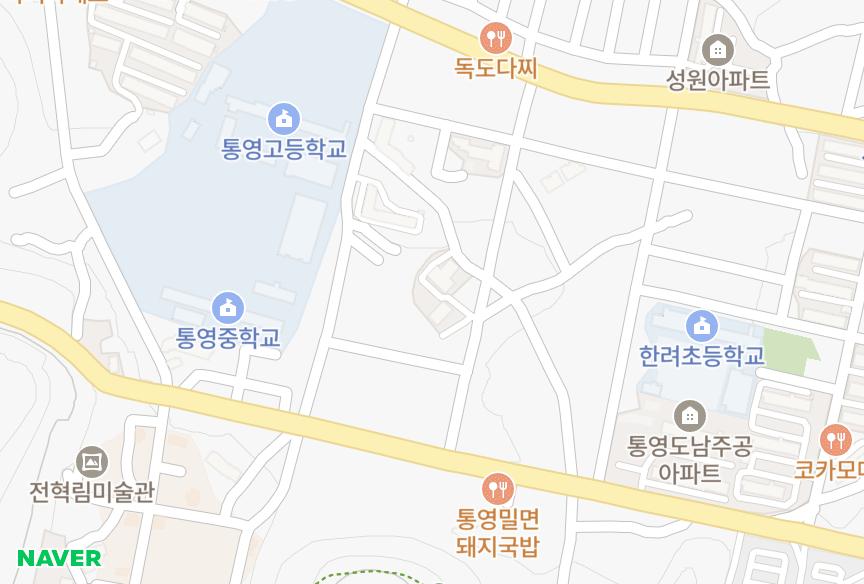 경상남도 통영시 도남동 동문하이빌 위치·실거래 시세 지도