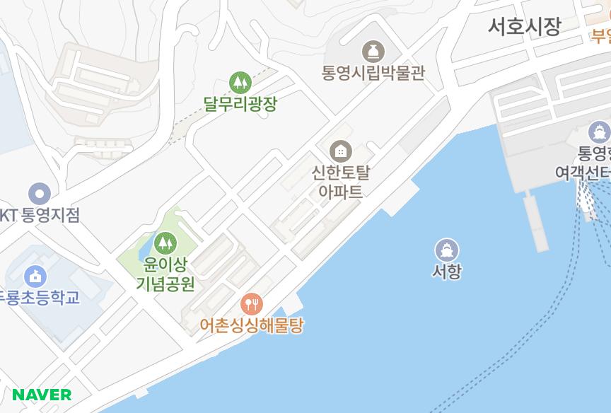 경상남도 통영시 도천동 월드비치타운 위치·실거래 시세 지도