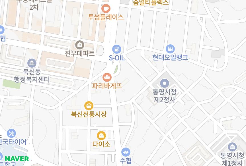 경상남도 통영시 북신동 종우골드맨션 위치·실거래 시세 지도