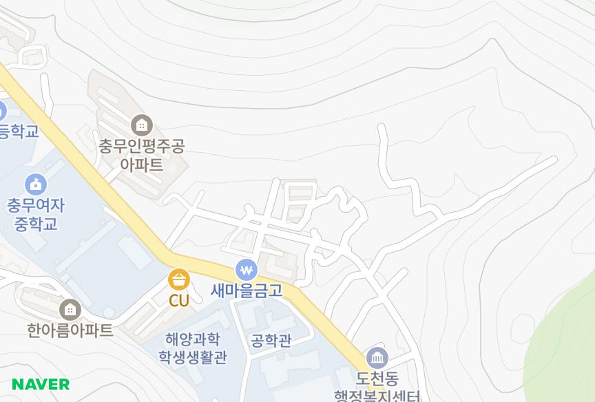 경상남도 통영시 인평동 신우대영그린 위치·실거래 시세 지도
