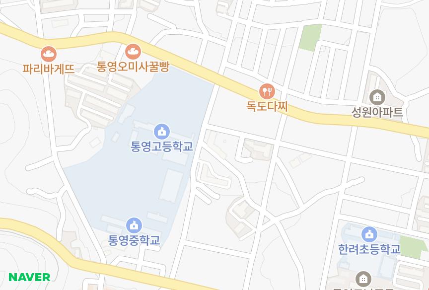 경상남도 통영시 도남동 성우 위치·실거래 시세 지도