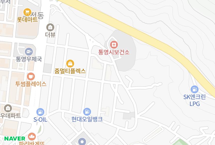 경상남도 통영시 무전동 국제 위치·실거래 시세 지도