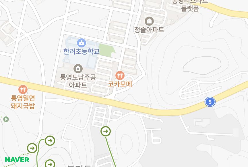경상남도 통영시 도남동 협동아름빌라 위치·실거래 시세 지도