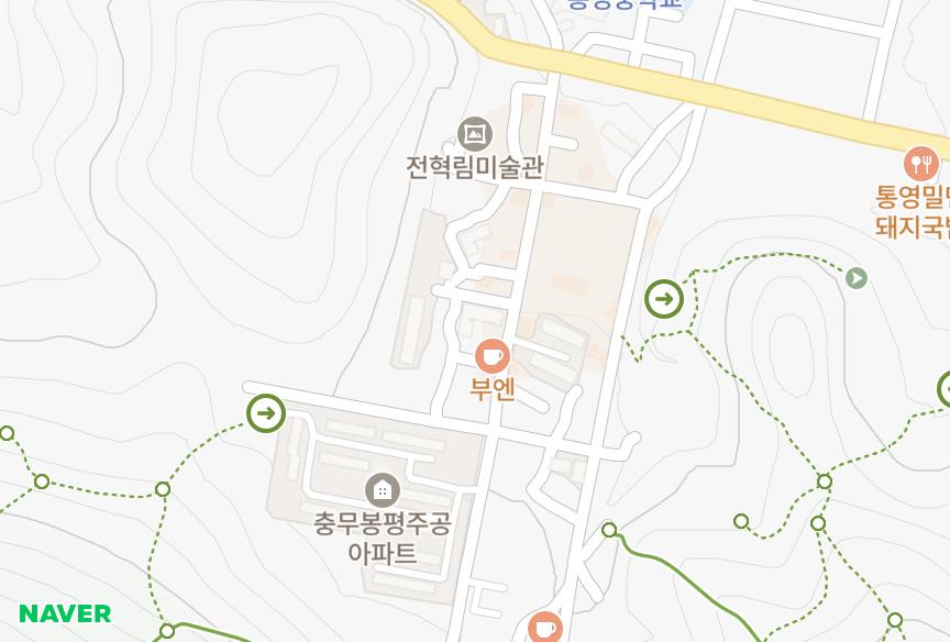 경상남도 통영시 봉평동 천우맨션 위치·실거래 시세 지도