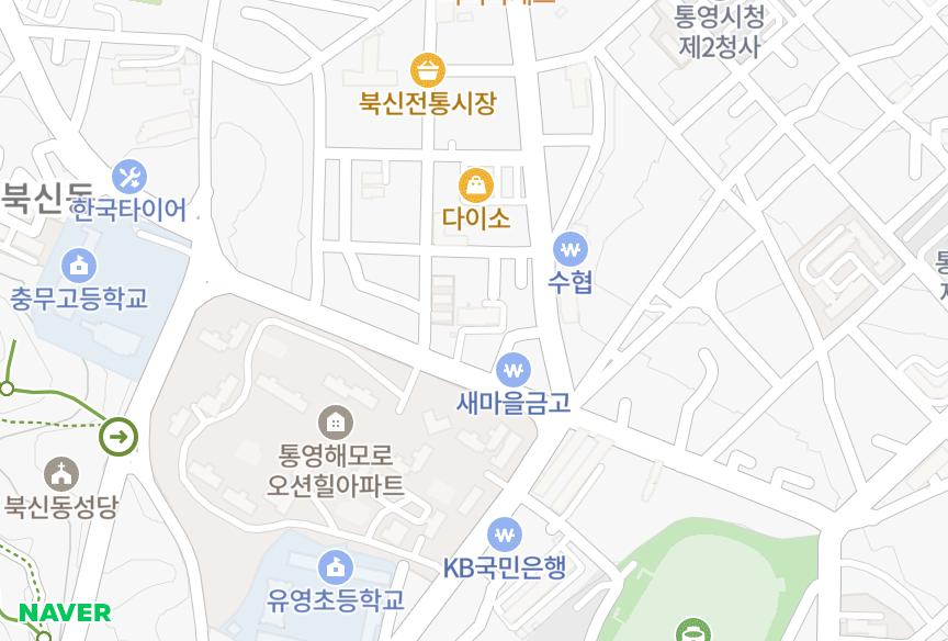 경상남도 통영시 북신동 남경 위치·실거래 시세 지도