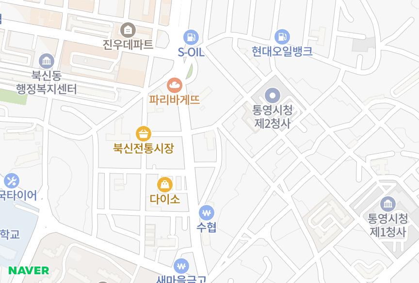 경상남도 통영시 북신동 대원맨션 위치·실거래 시세 지도