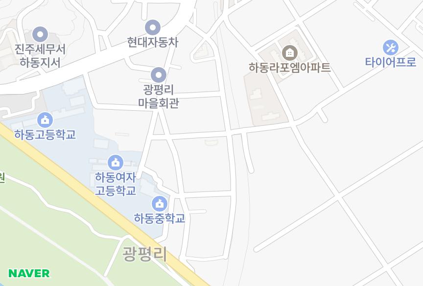 경상남도 하동군 하동읍 광평리 파밀리에 위치·실거래 시세 지도