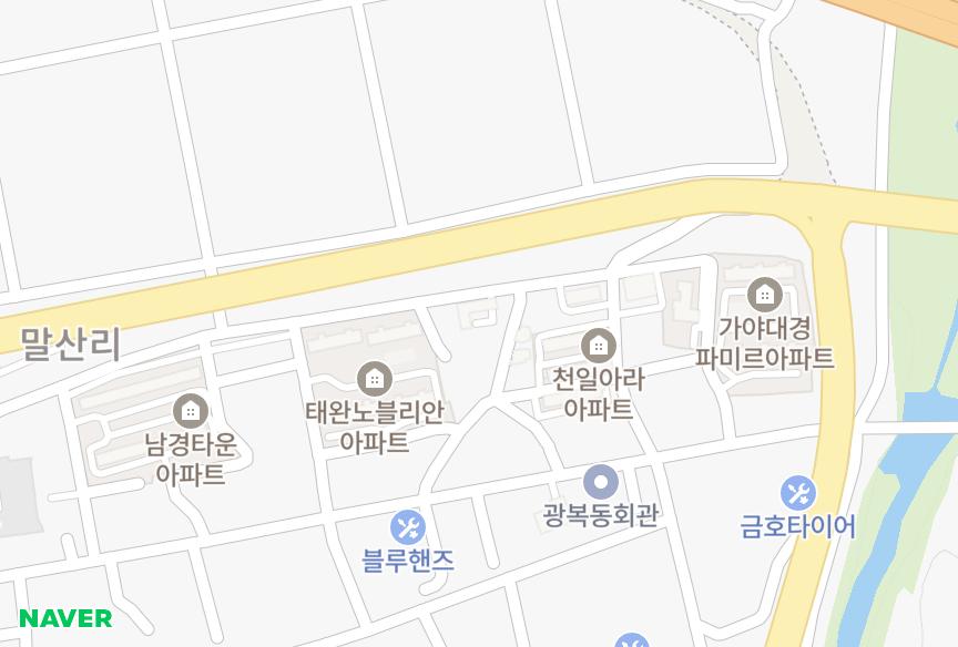 경상남도 함안군 가야읍 말산리 해동그린빌라 위치·실거래 시세 지도
