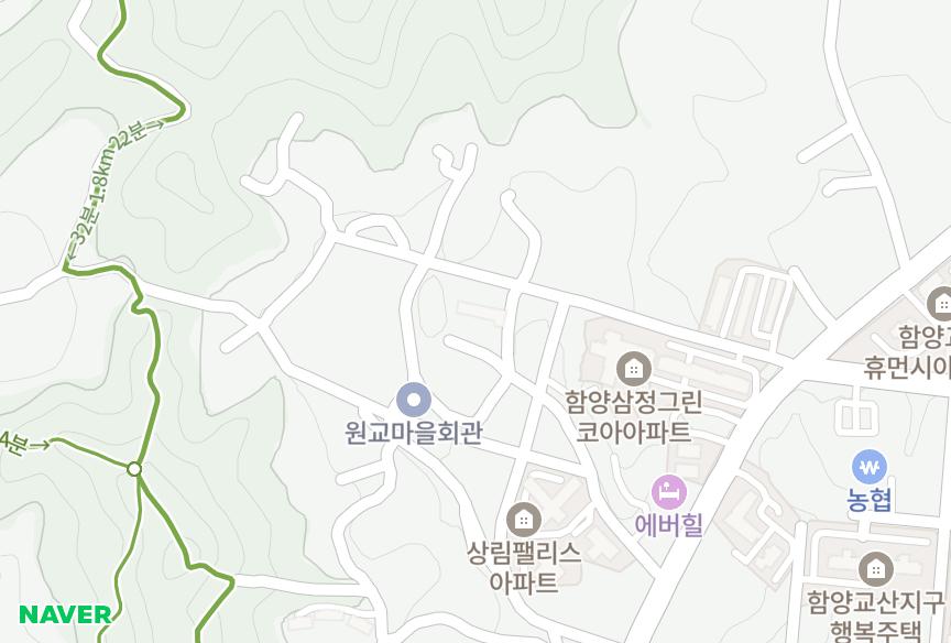 경상남도 함양군 함양읍 교산리 한국천령 위치·실거래 시세 지도
