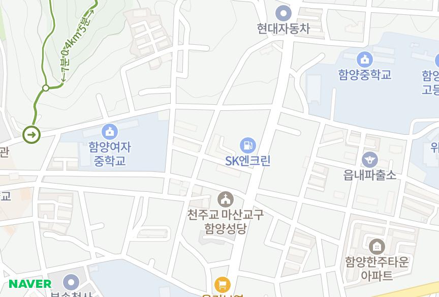 경상남도 함양군 함양읍 교산리 경일 위치·실거래 시세 지도