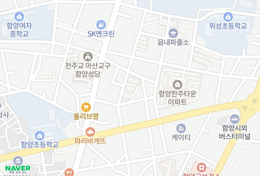 경상남도 함양군 함양읍 교산리 함양양지맨션 위치·실거래 시세 지도