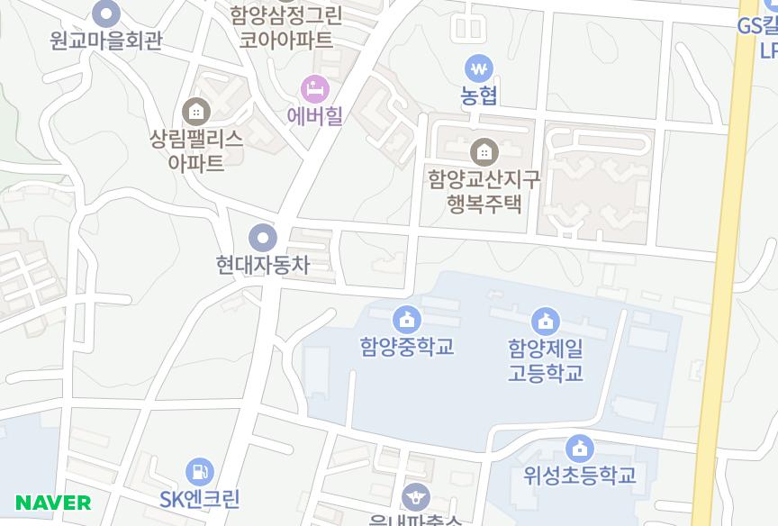 경상남도 함양군 함양읍 교산리 아크로폴리스 위치·실거래 시세 지도