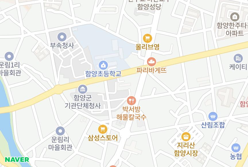 경상남도 함양군 함양읍 운림리 소라 위치·실거래 시세 지도