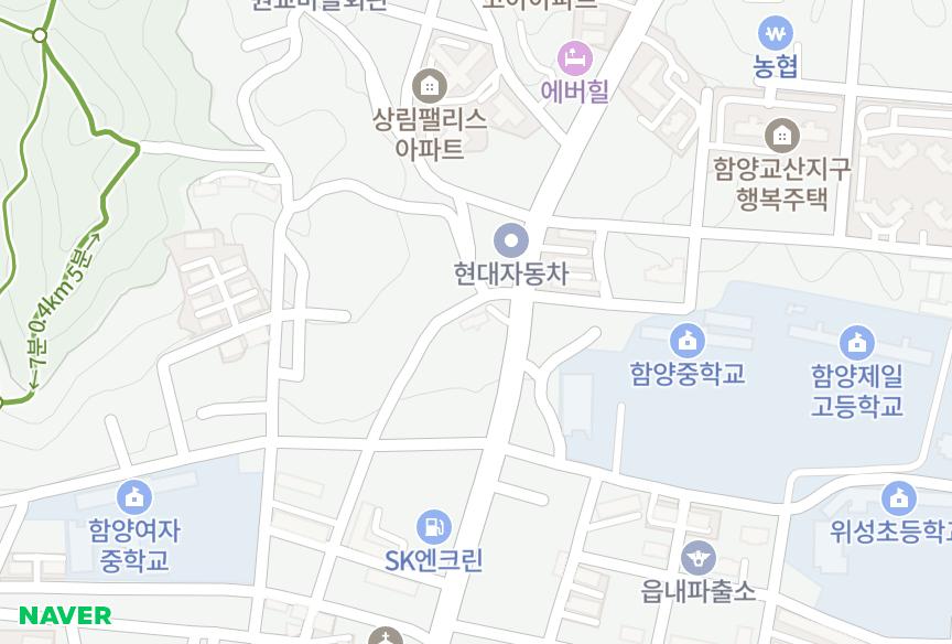 경상남도 함양군 함양읍 교산리 상림캐슬 위치·실거래 시세 지도