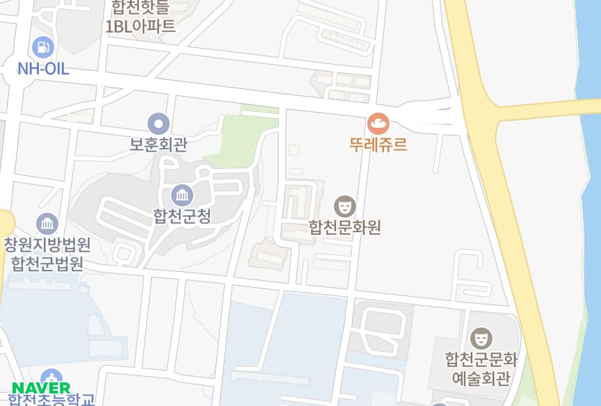 경상남도 합천군 합천읍 합천리 성은강변타운 위치·실거래 시세 지도