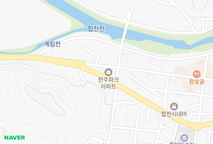 경상남도 합천군 합천읍 합천리 한주그린파크 위치·실거래 시세 지도