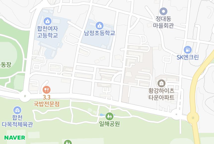 경상남도 합천군 합천읍 합천리 황강타운 위치·실거래 시세 지도