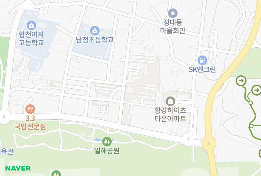 경상남도 합천군 합천읍 합천리 코스모스 위치·실거래 시세 지도