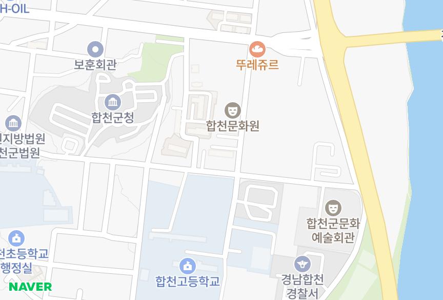 경상남도 합천군 합천읍 합천리 금오 위치·실거래 시세 지도