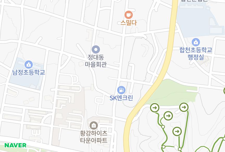 경상남도 합천군 합천읍 합천리 대야캐슬 위치·실거래 시세 지도