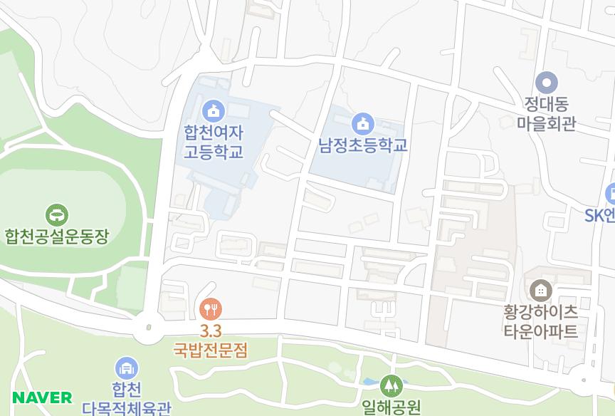 경상남도 합천군 합천읍 합천리 강변빌라2차 위치·실거래 시세 지도