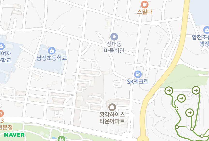 경상남도 합천군 합천읍 합천리 미가클래스A동 위치·실거래 시세 지도