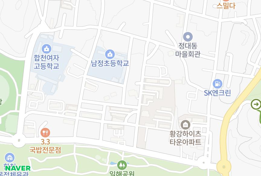 경상남도 합천군 합천읍 합천리 K-TOWN 고품 위치·실거래 시세 지도