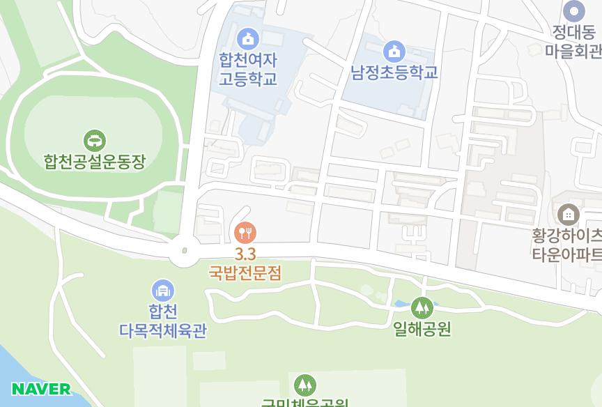 경상남도 합천군 합천읍 합천리 강변빌라1차 위치·실거래 시세 지도