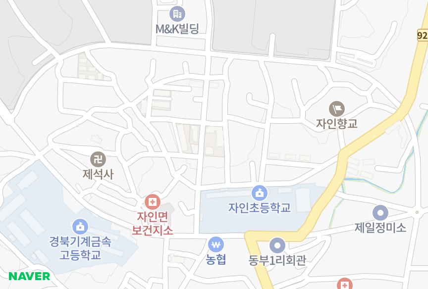 경상북도 경산시 자인면 북사리 화신청림맨션 위치·실거래 시세 지도