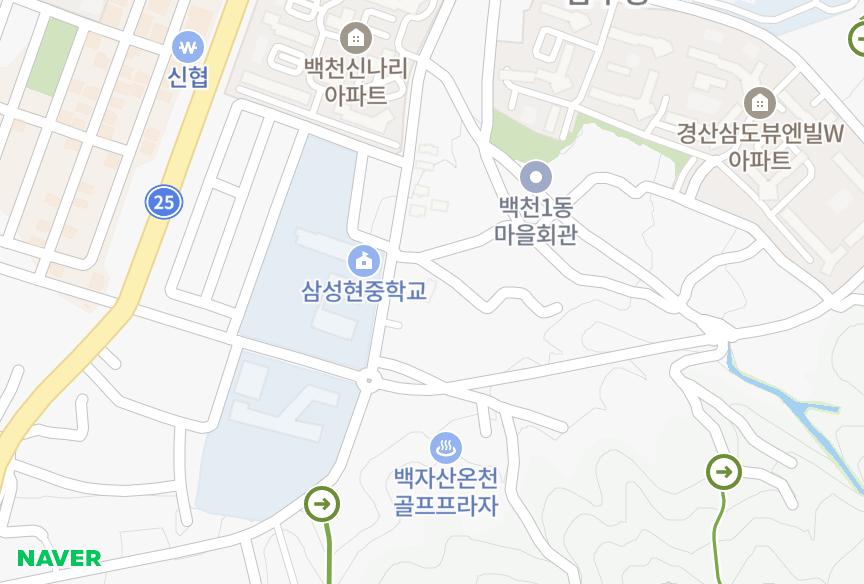 경상북도 경산시 백천동 전원 위치·실거래 시세 지도