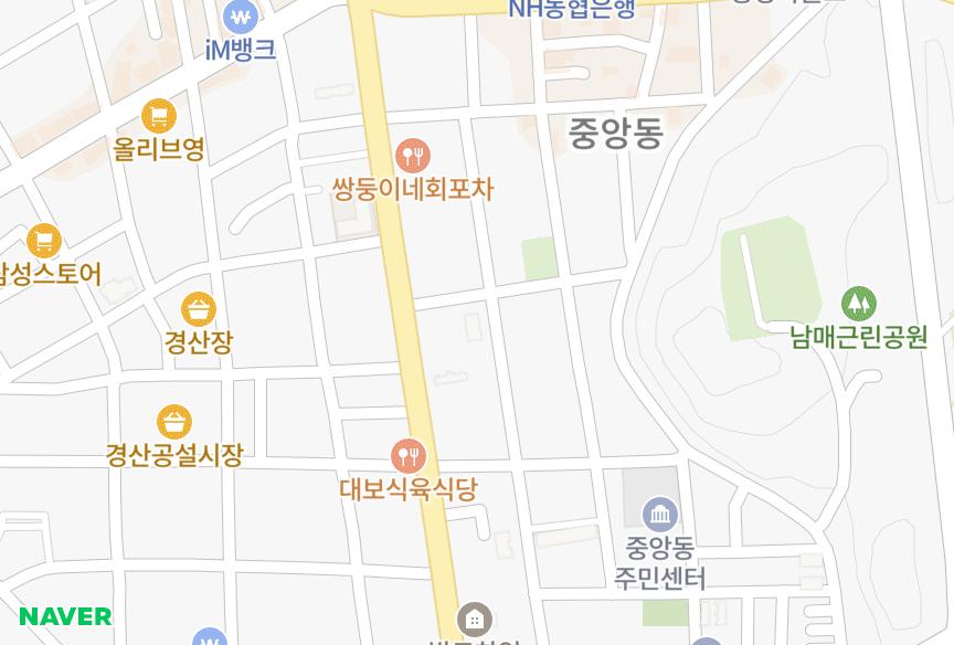 경상북도 경산시 삼북동 용승원빌 위치·실거래 시세 지도