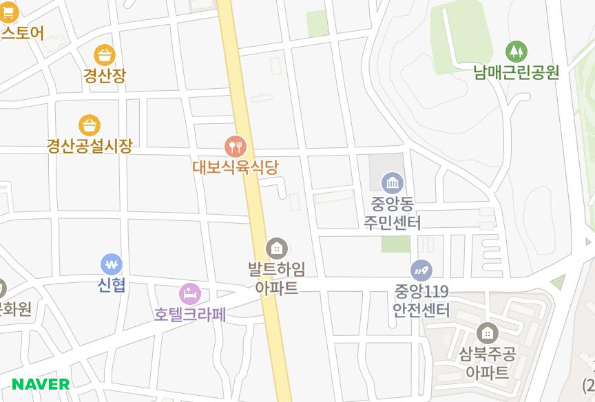 경상북도 경산시 삼북동 다채움 위치·실거래 시세 지도