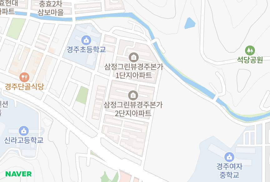 경상북도 경주시 충효동 삼정그린뷰경주본가2단지 위치·실거래 시세 지도