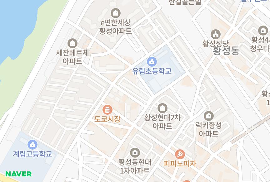 경상북도 경주시 황성동 현대3차 위치·실거래 시세 지도