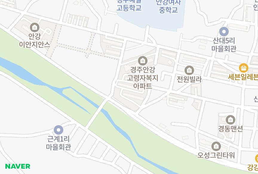 경상북도 경주시 안강읍 산대리 삼홍 위치·실거래 시세 지도