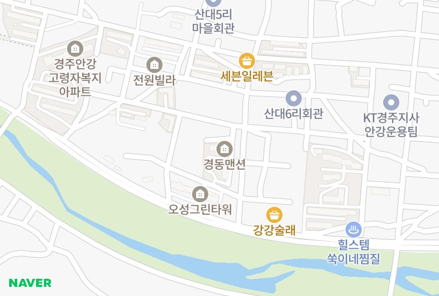 경상북도 경주시 안강읍 산대리 경동맨션 위치·실거래 시세 지도