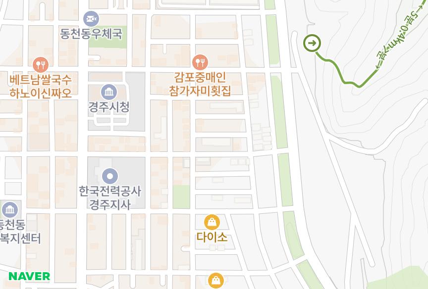 경상북도 경주시 동천동 보우532동 위치·실거래 시세 지도