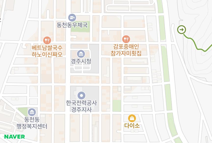 경상북도 경주시 동천동 성화 위치·실거래 시세 지도