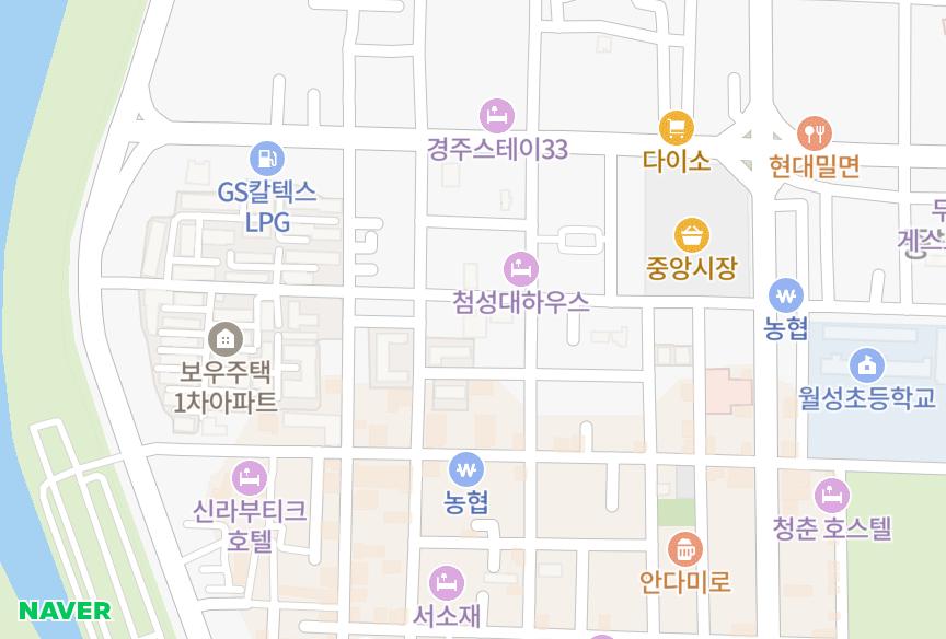 경상북도 경주시 성건동 포유퍼스트 위치·실거래 시세 지도