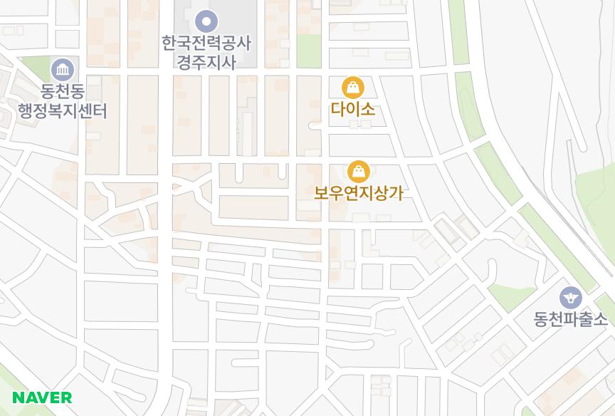 경상북도 경주시 동천동 보우523동 위치·실거래 시세 지도