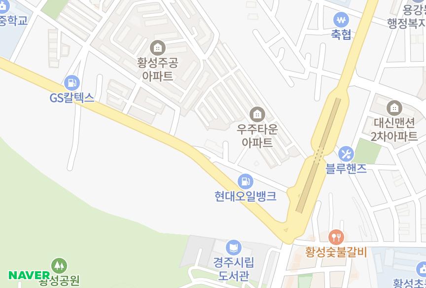 경상북도 경주시 황성동 동보에이스3차 위치·실거래 시세 지도