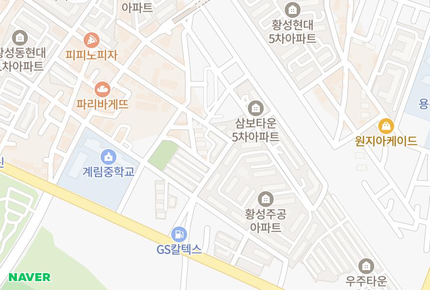 경상북도 경주시 황성동 황성삼보타운2차 위치·실거래 시세 지도