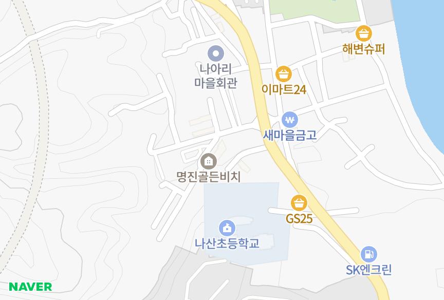 경상북도 경주시 양남면 나아리 명진골든비치 위치·실거래 시세 지도